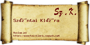 Szántai Klára névjegykártya